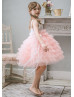 Soft Pink Tulle Ruffle Flower Girl Dress Soft Pink Tulle Ruffle Flower Girl Dress